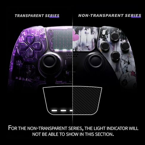 eXtremeRate Left Right Front Top Shell with Touchpad Compatible with p s 5 Edge Controller, Cherry Blossom Whisper Replacement Faceplate Shell DIY Touch Pad Cover Compatible with p s 5 Edge Controller in Saudi Arabia