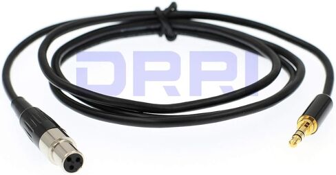 DRRI 3Pin Mini-XLR Female to 3.5mm TRS Male Pro Lapel Mic Audio Cable (30CM) in Saudi Arabia
