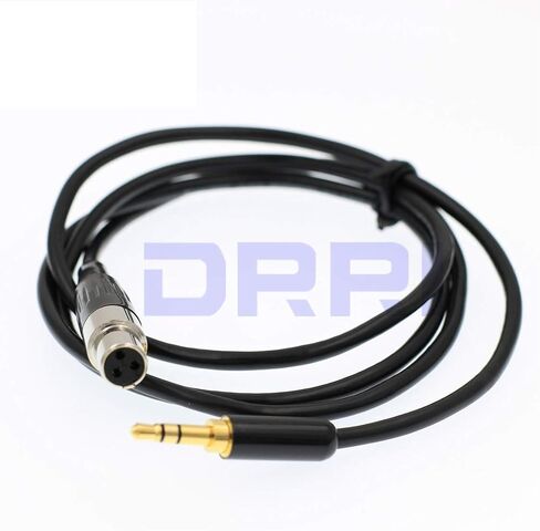 DRRI 3Pin Mini-XLR Female to 3.5mm TRS Male Pro Lapel Mic Audio Cable (30CM) in Saudi Arabia