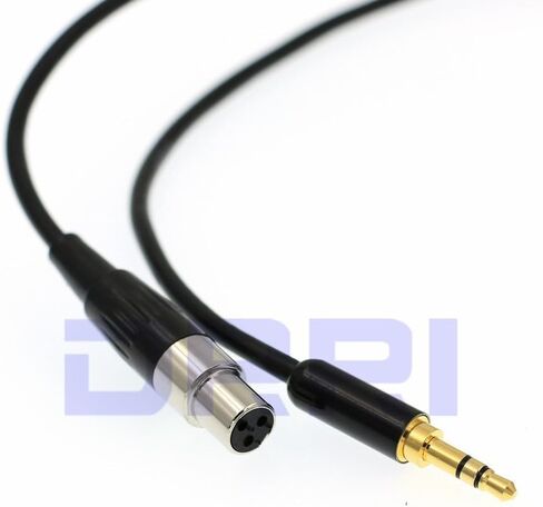 DRRI 3Pin Mini-XLR Female to 3.5mm TRS Male Pro Lapel Mic Audio Cable (30CM) in Saudi Arabia