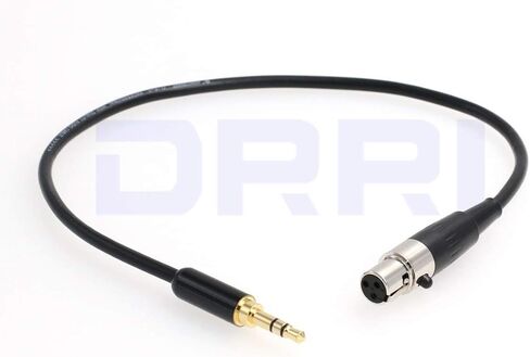 DRRI 3Pin Mini-XLR Female to 3.5mm TRS Male Pro Lapel Mic Audio Cable (30CM) in Saudi Arabia
