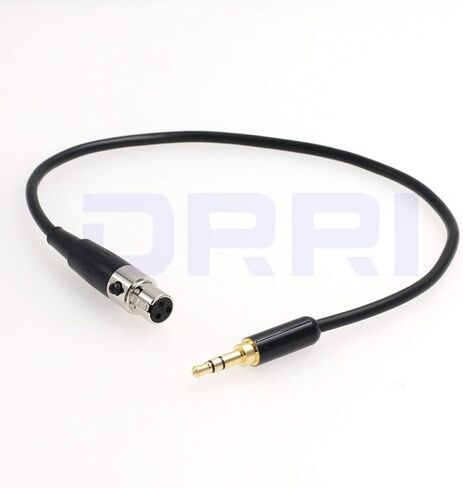 DRRI 3Pin Mini-XLR Female to 3.5mm TRS Male Pro Lapel Mic Audio Cable (30CM) in Saudi Arabia
