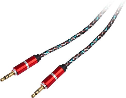 Rubberized CoiledSpring Auxiliary 3.5mm Audio Male to Male Cable for Multimedia Devices - Purple in Saudi Arabia
