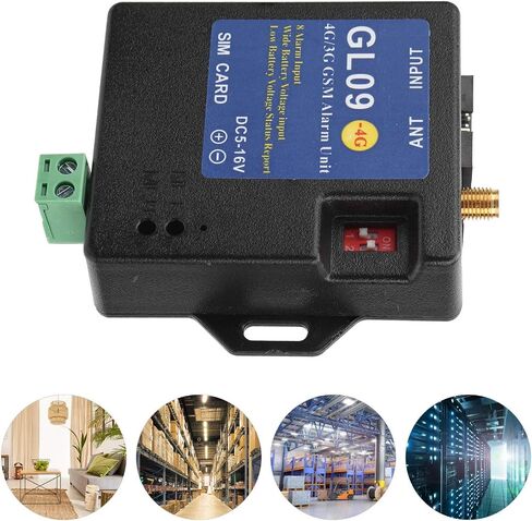 نظام إنذار GSM GL09 4G/3G/GSM 8CH نظام إنذار أمني وحدة تنبيه 8 قنوات مدخلات استهلاك منخفض لأمن المستودعات المنزلية (الولايات المتحدة) in Saudi Arabia