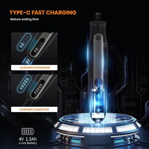 Mini Cordless Rotary Tool, 3.7V Type-C Charging 5-Speed Rechargeable Rotary Tool Kit with 43 Accessories,Power Rotary Tool for Sanding, Polishing, Drilling, Etching, Engraving, DIY Crafts in Saudi Arabia