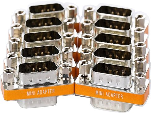 DB9 Null Modem Adapter Male to Male Slimline Data Transfer Serial Port Adapter 2 Pack in Kuwait