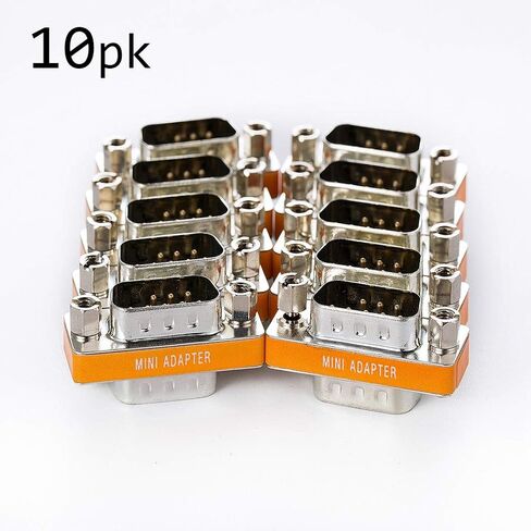 DB9 Null Modem Adapter Male to Male Slimline Data Transfer Serial Port Adapter 2 Pack in Kuwait