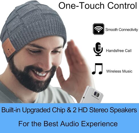 Bluetooth Beanie Hat Headphones Unique Tech Gifts Stocking Stuffer in Saudi Arabia