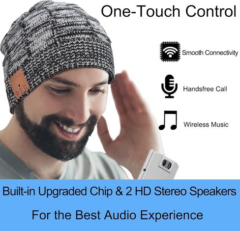 Bluetooth Beanie Hat Headphones Unique Tech Gifts Stocking Stuffer in Saudi Arabia