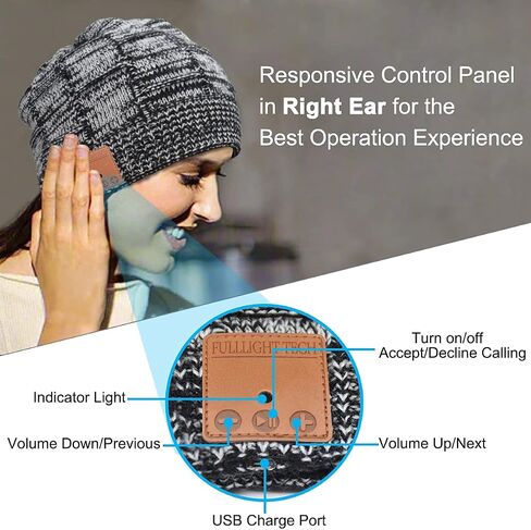 Bluetooth Beanie Hat Headphones Unique Tech Gifts Stocking Stuffer in Saudi Arabia