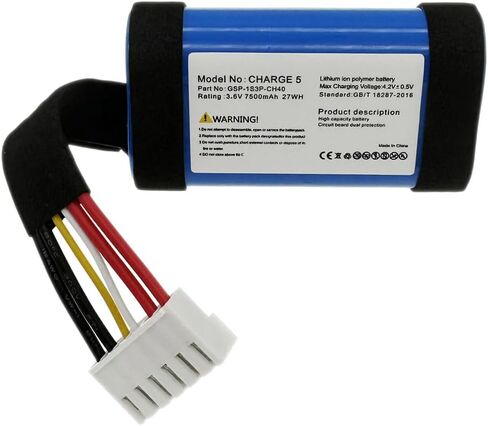 بطارية بديلة 7500 مللي أمبير 1AA011NA، GSP-1S3P-CH4A متوافقة مع مكبر صوت بلوتوث محمول JBL Charge 5 in Saudi Arabia