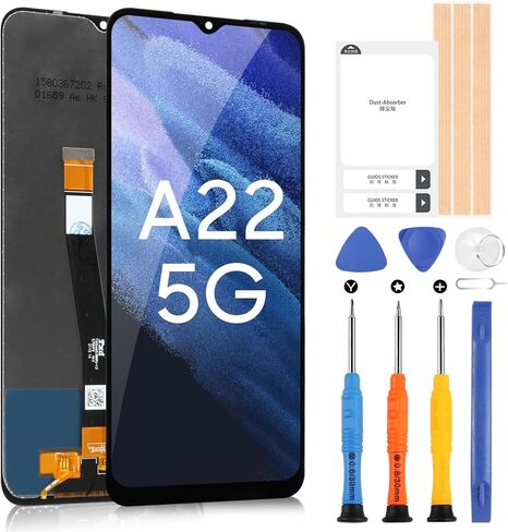 شاشة LCD لهاتف Samsung Galaxy A22 5G SM-A226B SM-A226B/DSN استبدال الشاشة 6.4 بوصة تعمل باللمس محول الأرقام الجمعية الكاملة مع أدوات إصلاح وواقي الشاشة in Saudi Arabia
