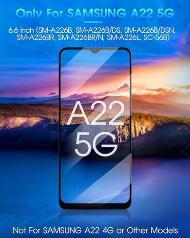 شاشة LCD لهاتف Samsung Galaxy A22 5G SM-A226B SM-A226B/DSN استبدال الشاشة 6.4 بوصة تعمل باللمس محول الأرقام الجمعية الكاملة مع أدوات إصلاح وواقي الشاشة in Saudi Arabia