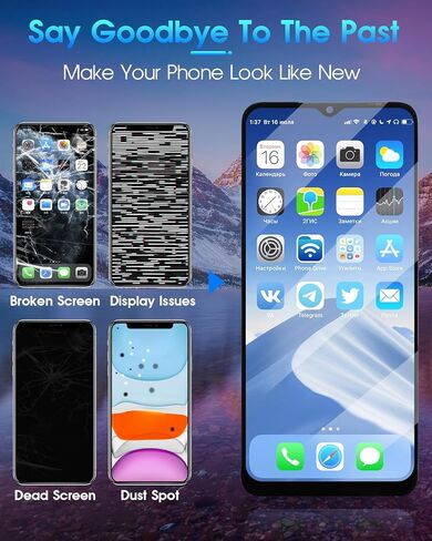 شاشة LCD لهاتف Samsung Galaxy A22 5G SM-A226B SM-A226B/DSN استبدال الشاشة 6.4 بوصة تعمل باللمس محول الأرقام الجمعية الكاملة مع أدوات إصلاح وواقي الشاشة in Saudi Arabia