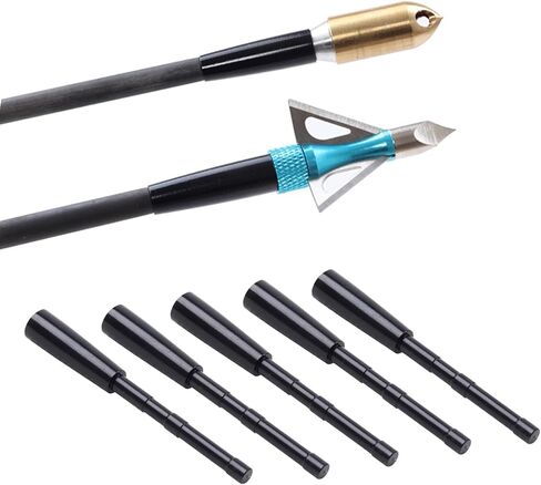 5Pcs Black Aluminum Inserts Arrowheads Connector Shaft and Arrowheads Connect Seat for Diameter.4.2mm Shaft Outdoor Hunting Arrows Penetrators Insert Equipment in Saudi Arabia