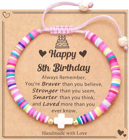 Shonyin 1-3 Year Old Birthday Gifts for Girl, Adjustable Cross Bracelet for Daughter Granddaughter Niece in Kuwait