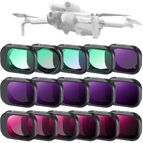 K&F Concept ND CPL Effect Filter for DJI Mini 4 Pro, UV CPL Black Diffusion 1/4 LPR ND8/PL ND16/PL ND32/PL ND64/PL ND128/PL ND256/PL ND16 ND32 ND64 ND128 ND256 ND1000 Filter Kit
