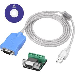 XMSJSIY USB 2.0 to RS485/RS422 Serial Port Adapter Cable Converter with ESD Protection Compatible with Windows95/98/2000/XP and Above Systems - 1.5M/4.9FT