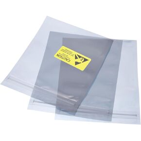 MECCANIXITY Anti Static Bags Shielding Bag 50pcs 4.7x6inch(12x15cm) Resealable with Labels for Hard Drive HDD SSD PCB Board