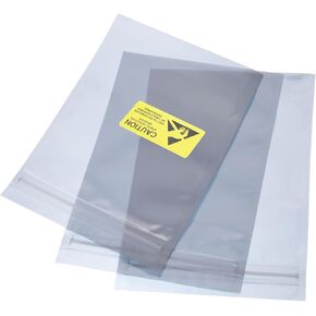 MECCANIXITY Anti Static Bags Shielding Bag 50pcs 4.3x7inch(11x18cm) Resealable with Labels for Hard Drive HDD SSD PCB Board