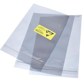 MECCANIXITY Anti Static Bags Shielding Bag 50pcs 7x10.2inch(18x26cm) Resealable with Labels for Hard Drive HDD SSD PCB Board