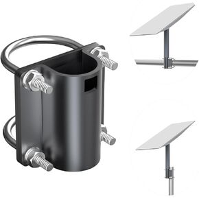 XTAR MT4 Mounting Kit for 34mm Starlink Antenna Dish,U Bolt Bracket Allows You to Secure The Dish to Any Rounded Pole