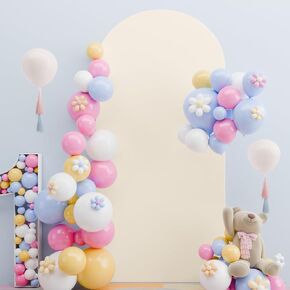 Wedding Arch Cover 6.6FT x 6.6FT Arch Backdrop Cover, Square Spandex Double Side Coverage Cover Arch Backdrop Stand Cover for Wedding Anniversary Birthday Party Decoration (Beige)