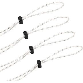 Oumers Bungee Goggle Strap Kit(4-Pack), Adjustable Replacement Swimming Goggle Straps with Cord Lock Clamp for Swim Goggles Anti Fog Racing Kids Goggles |Universal Durable, One Size Fits All