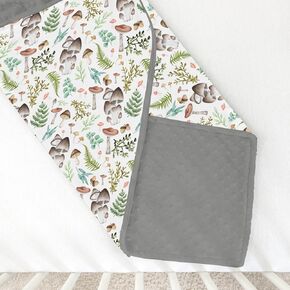 غابة الفطر غابة مينكي بطانية طفل لفتاة صبي مع دعم منقط طبقة مزدوجة المائية الفطر الأخضر يترك لينة قماط تلقي بطانية حديثي الولادة طفل رضيع الحضانة يلقي السرير 30x40 in Kuwait