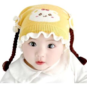 IMLECK Girls Knit Hats Winter Cotton Lining Winter Caps with Warm Earflaps Hat
