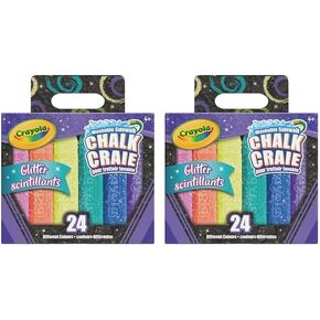Crayola Glitter Chalk, 24 Count