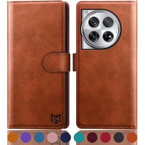 SUANPOT for OnePlus 12 Wallet case with RFID Blocking Credit Card Holder,Flip Book PU Leather Protective Cover Women Men for OnePlus 12 Phone case Blue Green