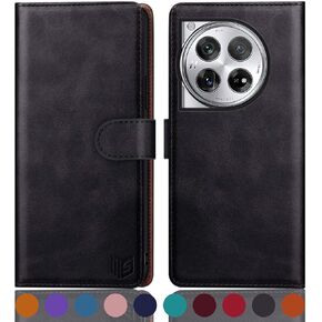 SUANPOT for OnePlus 12 Wallet case with RFID Blocking Credit Card Holder,Flip Book PU Leather Protective Cover Women Men for OnePlus 12 Phone case Blue Green in Saudi Arabia