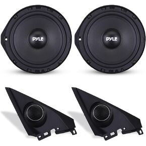 6.5" Two Way Coaxial Speaker System for 2006 and Up Vehicles, 300 Watts, 4 Ohm, Butyl Rubber Surround, 1'' High-Temperature KSV Voice Coil, Black Sandblasting Paper Cone