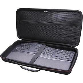 حافظة صلبة LTGEM لجهاز Logitech ERGO K860 لوحة مفاتيح Qwerty لاسلكية مريحة - حقيبة تخزين واقية للسفر
