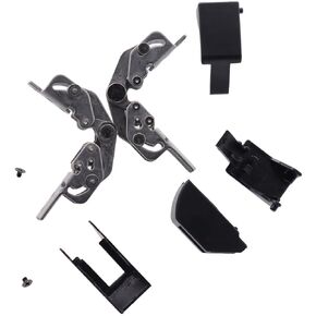 Deal4GO Rear Kickstand Hinge with Plastic Shell Cover Screws replacement for Nintendo Switch OLED Back Stand Hinges - Black