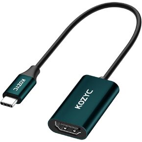 USB C to HDMI 4K Adapter, Type-C to HDMI Converter, Compatible with Thunderbolt 3, DP 1.2/1.4 alt mode Support 4K 30Hz, 3D, Copy & Extended display for Laptop, Macbook Pro, UHDTV, Green