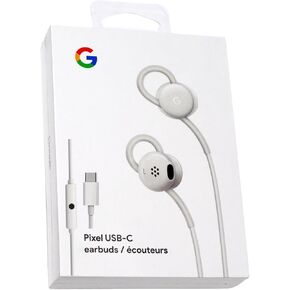Google Earbuds Wired Headset USB-C, Comfortable Fit, Inline Controls, Compatible with Type-C Phones - White