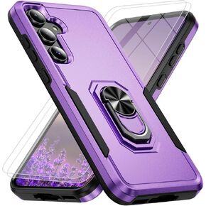 for Samsung Galaxy A35 5G Phone Case [15 FT Military Grade Drop Protection] with 2X Tempered Glass Screen Protector, Heavy-Duty Shockproof Kickstand Case for Samsung Galaxy A35 5G (Blue) in Kuwait