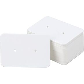 joycraft Earring Cards - 200Pcs Kraft Earring Display Holder Cards, 1.1"x1.57" Blank Paper Cards with 2 Holes, Jewelry Display Cards for Selling, Hanging Earring, Jewelry,DIY Crafts, Retail