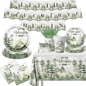 Reptile Snake Birthday Party Supplies Reptile Tableware Serves 20 Lizard Party Paper Plates Napkins Set Jungle Swamp Snake Tablecloth Tableware Kit for Baby Shower Decorations