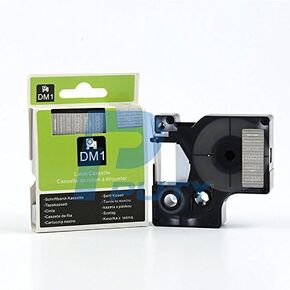 White on Clear Tape Label Compatible for DYMO 40920 D1 9mm 7M 3/8" X 23'