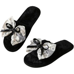Floerns Women's Bowknot Memory Foam Slippers Slides Open Toe House Shoes Indoor