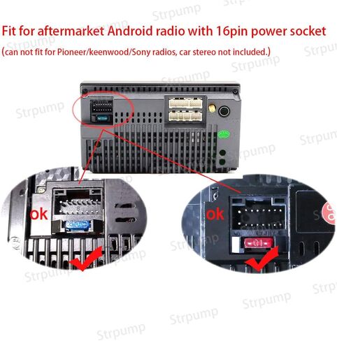 16pin Car Radio Stereo Power Retrofit Harness Cable Wire for Jeep Wrangler Compass/Chrysler/Dodge Connector w/Can Bus(XP) in Saudi Arabia