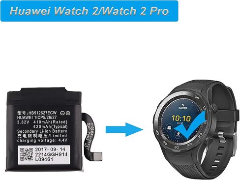 Replacement Battery HB512627ECW Compatible with Huawei Watch 2 / Watch 2 Pro/GT with Tools in Saudi Arabia