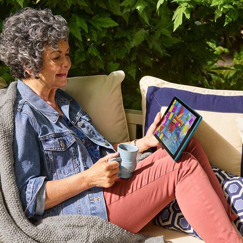 جهاز لوحي Fire HD 10 (شاشة 10.1 بوصة بدقة 1080 بكسل عالية الدقة وسعة 64 جيجابايت) - أسود - بدون إعلانات شاشة القفل (إصدار 2019) in Saudi Arabia