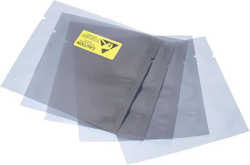 MECCANIXITY Anti Static Bags Shielding Bag 100pcs 3.5x6inch(9x15cm) Open Top with Labels for Hard Drive HDD SSD in Saudi Arabia