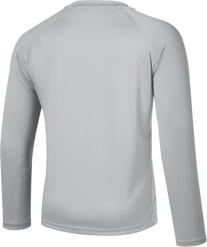 Willit Boy's UPF 50+ Sun Protection Shirt Long Sleeve Rash Guard Swim Shirts Youth SPF Fishing Quick Dry Shirt White/White S in Saudi Arabia