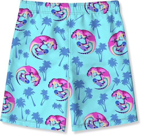 uideazone Big Boys Swimming Trunks Funny 3D All Over Print Blue Skull Bathing Suit Swimwear Stylish Shark Swimsuit Activities Shorts with Mesh Lining in Saudi Arabia