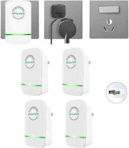 Stop Watt Energy Saving Device, Pro Power-Save 6Pack, Pro Power Saver Electricity Saving Device Save Electricity, Energy Saving Device, Household Power Saver Plug in, U.S. Plug in Saudi Arabia